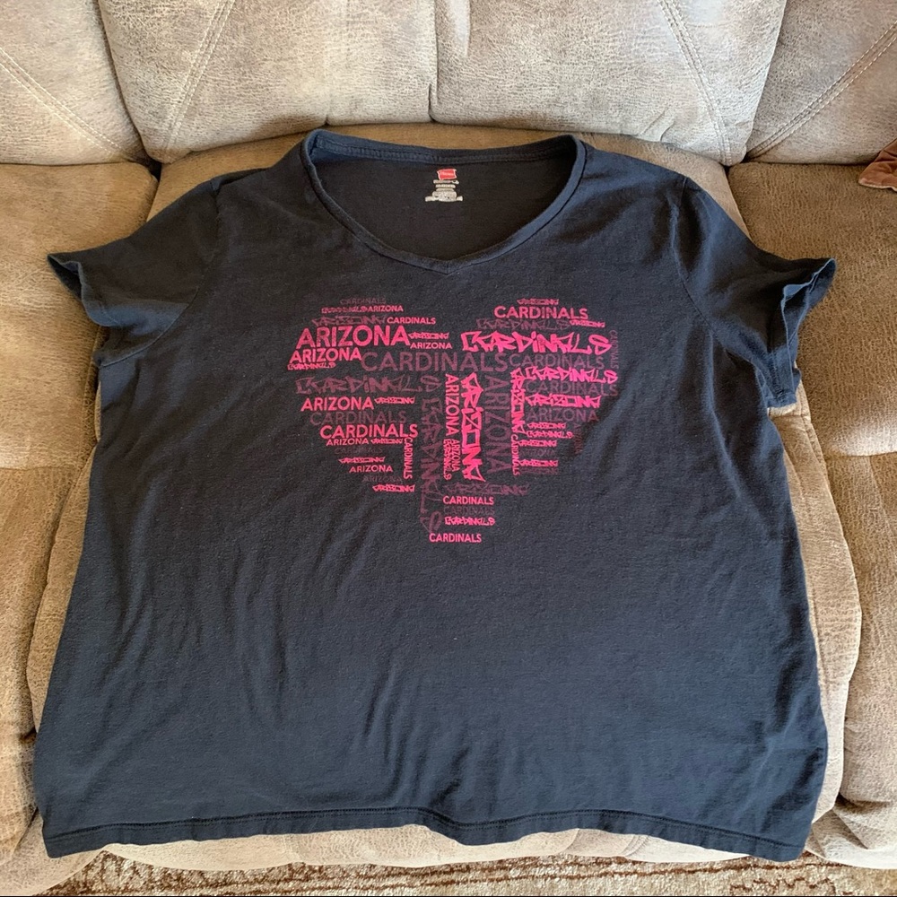 Arizona Cardinals Ladies Heart Tee Shirt